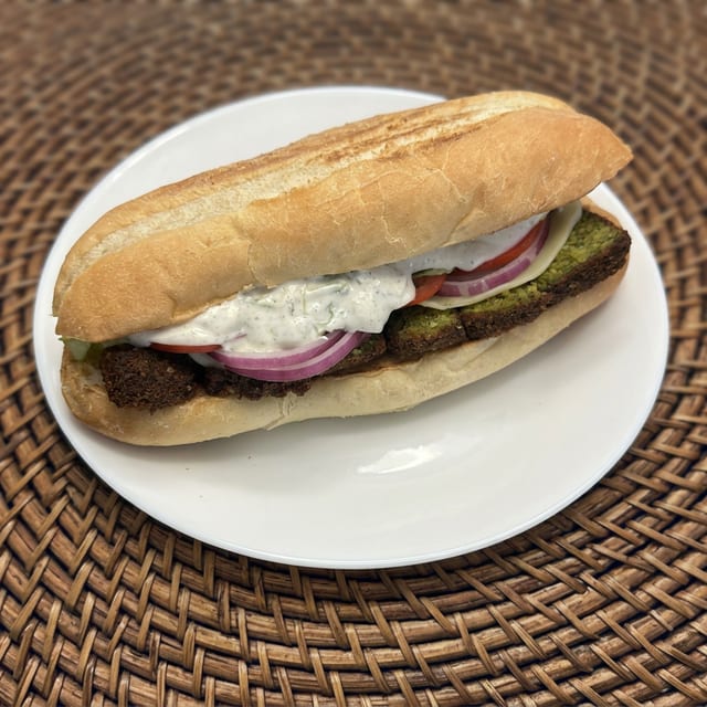 Falafel Hoagie (Vegetarian).