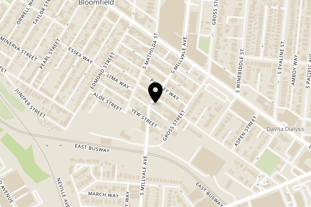 Map showing the location of Father & Son Pizzeria on 4902 Cypress St in Pittsburgh